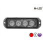 Warning light - M-Led - Pro 4 - Compact - 3.7" - 9.5cm - Clear - 26 flash patterns - Red - 12V-24V Warning light - M-Led - Pro 4 - Compact - 3.7" - 9.5cm - Clear - 26 flash patterns - Red - 12V-24V