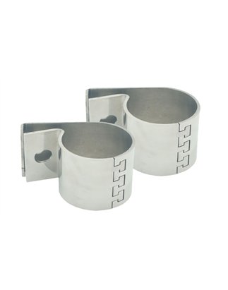 Clamp(s) - Steeler - 51mm - High gloss stainless steel - Set