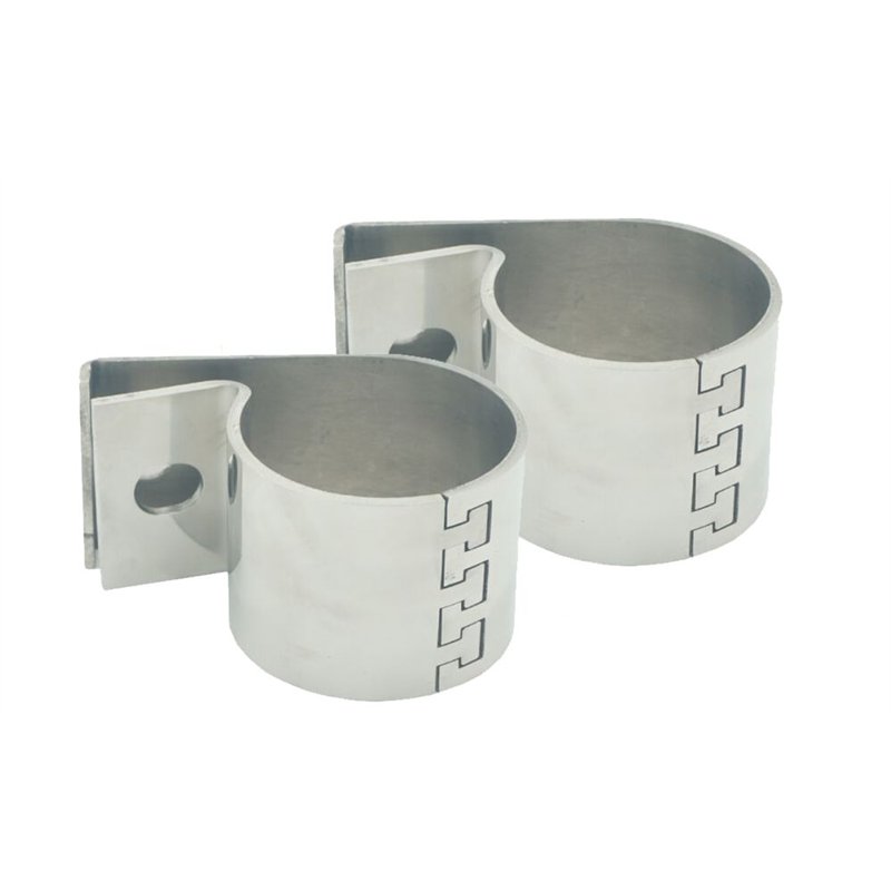 Clamp(s) - Steeler - 51mm - High gloss stainless steel - Set