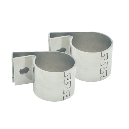 Clamp(s) - Steeler - 51mm - High gloss stainless steel - Set