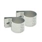 Clamp(s) - Steeler - 51mm - High gloss stainless steel - Set