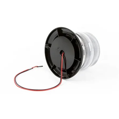 Beacon - Axixtech - B18 Dual - 5.6" - 14.2cm - Clear - 16 flash patterns - Amber/Blue - R65-2 - 12V-24V