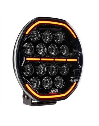Fernscheinwerfer - Ledson - Herox 9+ - 9.1" - 23.1cm - Smoke - PowerTouch - Positionslicht Weiß/Amber - Driving 
