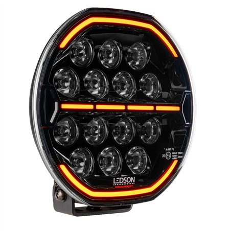 Extraljus - Ledson - Herox 9+ - 9.1" - 23.1cm - Smoke - PowerTouch - Positionsljus Vit/Bärnsten - Driving