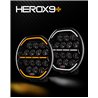 Extraljus - Ledson - Herox 9+ - 9.1" - 23.1cm - Smoke - PowerTouch - Positionsljus Vit/Bärnsten - Driving