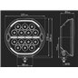 Driving light - Ledson - Herox 9+ - Strobe - 9.1" - 23.1cm - Smoke - PowerTouch - Position light White/Amber - 5 flash patterns - Driving Driving light - Ledson - Herox 9+ - Strobe - 9.1" - 23.1cm - Smoke - PowerTouch - Position light White/Amber - 5 flash patterns - Driving