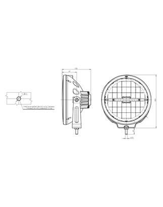 Extraljus - WAS - W116 Offroad - 9.1" - 23cm - Positionsljus Vit/Bärnsten - Driving 