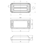 Achterlicht - WAS - W296 - 3.4" - 8.7cm - Helder - Achter - Rem - Richting - 12V-24V Achterlicht - WAS - W296 - 3.4" - 8.7cm - Helder - Achter - Rem - Richting - 12V-24V