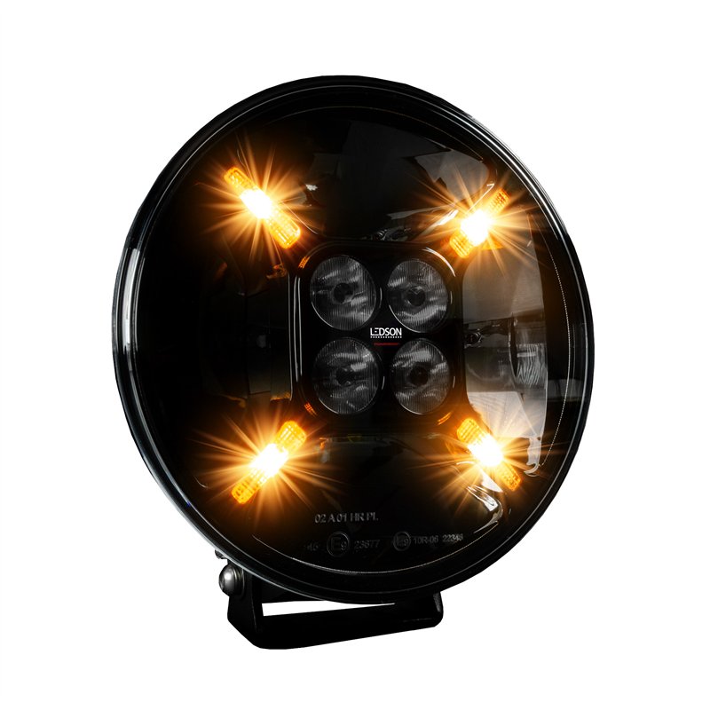 Driving light - Ledson - Sarox 9+ - Strobe - 8.6" - 21.8cm - Smoke - Position light White/Amber - 5 flash patterns - Driving Driving light - Ledson - Sarox 9+ - Strobe - 8.6" - 21.8cm - Smoke - Position light White/Amber - 5 flash patterns - Driving