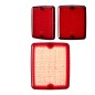 Tail light - Ledson - Breeze X2 - Retro - 4.3" - 11cm - Red - Fog - 12V-48V Tail light - Ledson - Breeze X2 - Retro - 4.3" - 11cm - Red - Fog - 12V-48V