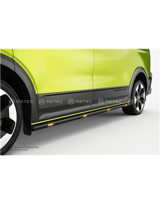 Sidorör - Metec - Brace-it - LED - Svart - Set - Volkswagen - Transporter - T7 - L1/WB 3100 - 2024+