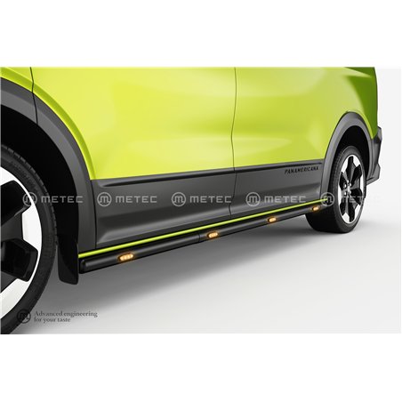 Seitenschutzbügel - Metec - Brace-it - LED - Schwarz - Satz - Volkswagen - Transporter - T7 - L1/WB 3100 - 2024+