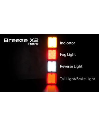 Tail light - Ledson - Breeze X2 - Retro - 4.3" - 11cm - Amber - Ind - 12V-48V