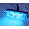 Warning light - Ledson - 4.3" - 10.9cm - Clear - 14 flash patterns - Blue - R65-2 - 12V-24V