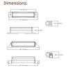 Warning light - Ledson - 4.3" - 10.9cm - Clear - 14 flash patterns - Amber - R65-2 - 12V-24V