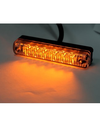 Blitzleuchte - Ledson - 4.3" - 10.9cm - Klar - 14 Blitzmuster - Amber - R65-2 - 12V-24V