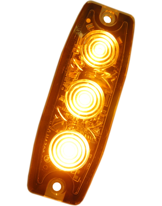 Blitzleuchte - Ledson - Ultra Thin - 3.5" - 8.8cm - Amber - 12 Blitzmuster - Amber - 12V-24V