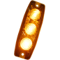 Warning light - Ledson - Ultra Thin - 3.5" - 8.8cm - Amber - 12 flash patterns - Amber - 12V-24V