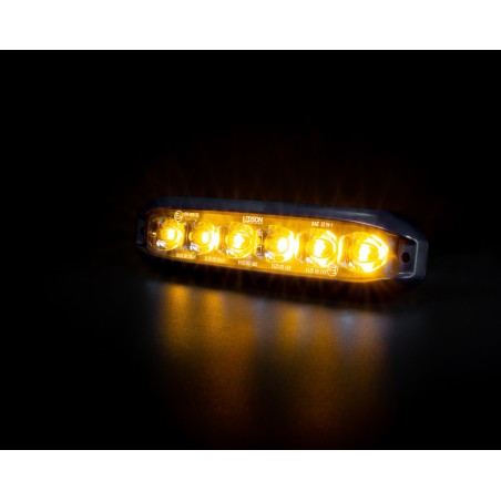 Flitser - Ledson - Nexus - 4.4" - 11.3cm - Helder - Flexibel - 19 flitspatronen - Amber - R65 - 12V-30V