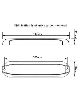 Blitzleuchte - Ledson - Nexus - 4.4" - 11.3cm - Klar - Flexibel - 19 Blitzmuster - Amber - R65 - 12V-30V