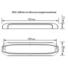 Blixtljus - Ledson - Nexus - 4.4" - 11.3cm - Klar - Flexibel - 19 blixtmönster - Bärnsten - R65 - 12V-30V -