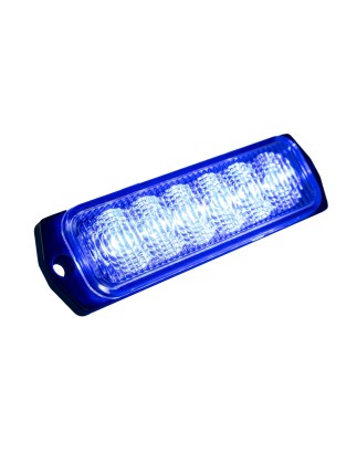 Flitser - Ledson - 6 LED - 4.4" - 11.3cm - Helder - 26 flitspatronen - Blauw - R65 - 12V-30V