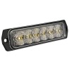 Warning light - Ledson - 6 LED - 4.4" - 11.3cm - Clear - 26 flash patterns - Amber - R65 - 12V-30V