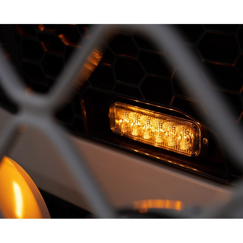 Warning light - Ledson - 6 LED - 4.4" - 11.3cm - Clear - 26 flash patterns - Amber - R65 - 12V-30V Warning light - Ledson - 6 LED - 4.4" - 11.3cm - Clear - 26 flash patterns - Amber - R65 - 12V-30V
