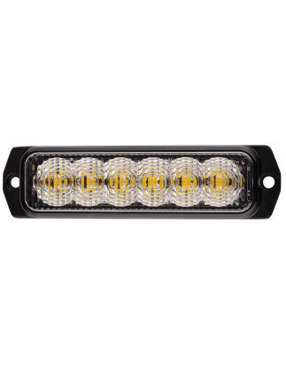 Blixtljus - Ledson - 6 LED - 4.4" - 11.3cm - Klar - 26 blixtmönster - Bärnsten - R65 - 12V-30V -