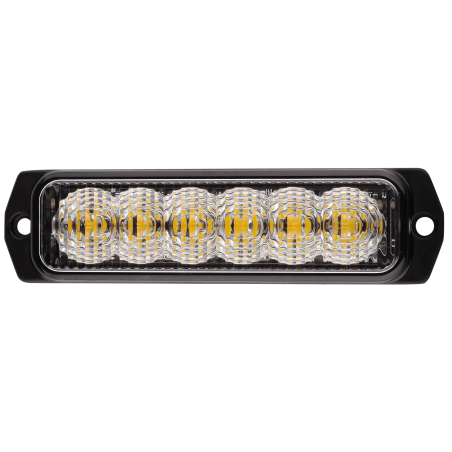 Blitzleuchte - Ledson - 6 LED - 4.4" - 11.3cm - Klar - 26 Blitzmuster - Amber - R65 - 12V-30V