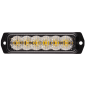 Blixtljus - Ledson - 6 LED - 4.4" - 11.3cm - Klar - 26 blixtmönster - Bärnsten - R65 - 12V-30V -