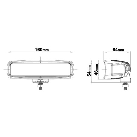 Werklamp - Ledson - Raptor 30 - S - 6.3" - 16cm - Smoke - Spot