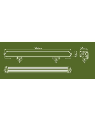 LED Lightbar - Ledson - Alfa 21 - Gen2 - 21.5" - 54.6cm - Smoke - Powerboost - Driving