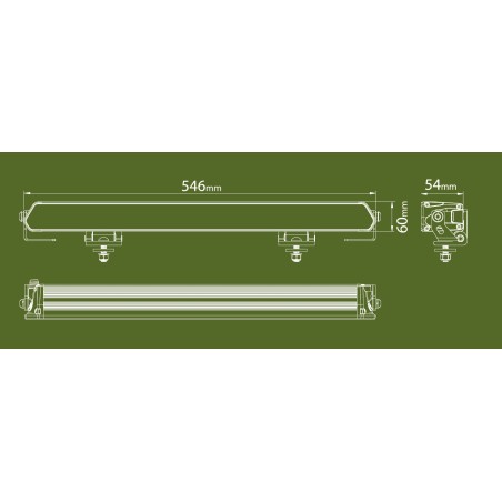 LED Lightbar - Ledson - Alfa 21 - Gen2 - 21.5" - 54.6cm - Smoke - Powerboost - Driving