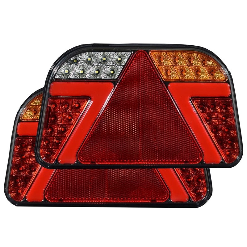 Tail light - Briod - Onyx - Left - 9.4" - 24cm - Clear - Tail - Brake - Ind - Rev - Fog - Plate - Reflector - 12V-24V Tail light - Briod - Onyx - Left - 9.4" - 24cm - Clear - Tail - Brake - Ind - Rev - Fog - Plate - Reflector - 12V-24V