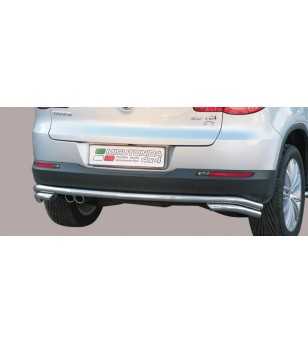 Tiguan 07-11 Double Rear Protection - DP2/233/IX - Rearbar / Opstap - Verstralershop