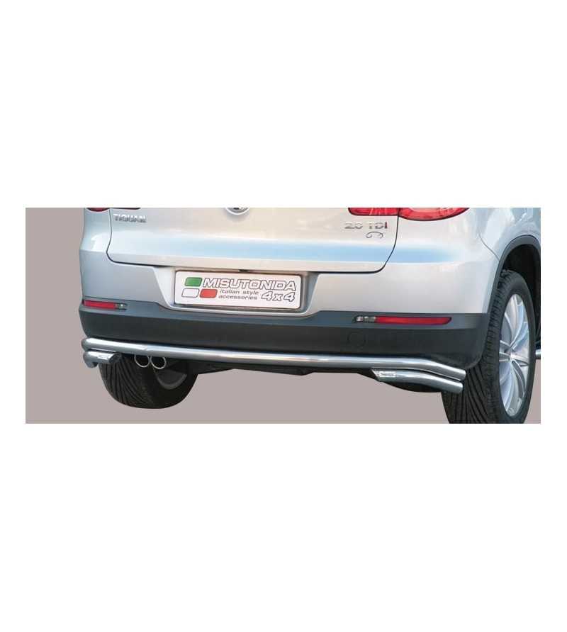 Tiguan 07-11 Double Rear Protection - DP2/233/IX - Rearbar / Opstap - Verstralershop