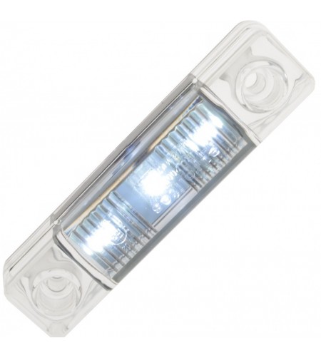 Markeringsljus LED utanpåliggande 82mm Xenon Vit - 211331