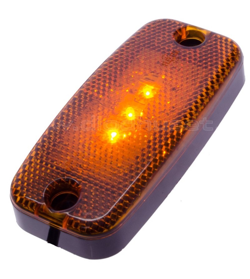 Markeringsljus - L&S - 4.4" - 11.1cm - Bärnsten - 12V-24V Markeringsljus - L&S - 4.4" - 11.1cm - Bärnsten - 12V-24V