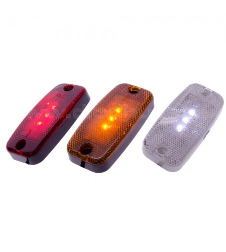 Marker Light - L&S - 4.4" - 11.1cm - Clear - White - 12V-24V