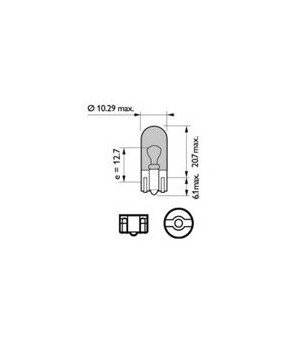 W5W Bulb LED 12V Green - 12105