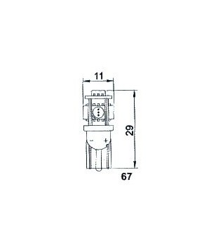 T10/W5W lamp LED 24V 5 LED Xenon Wit - 341051