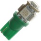 LED lamp - Ledson - 5-Led - T10 / W5W - Groen - 12V LED lamp - Ledson - 5-Led - T10 / W5W - Groen - 12V