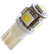 T10/W5W lamp LED 12V 5 LED Xenon Wit - 321051