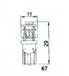 T10/W5W lamp LED 12V 5 LED Xenon Wit - 321051