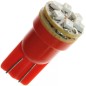 LED lamp - Ledson - 9-Led - T10 / W5W - Rood - 12V LED lamp - Ledson - 9-Led - T10 / W5W - Rood - 12V
