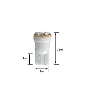 W5W Bulb LED 12V 9 LED Xenon White