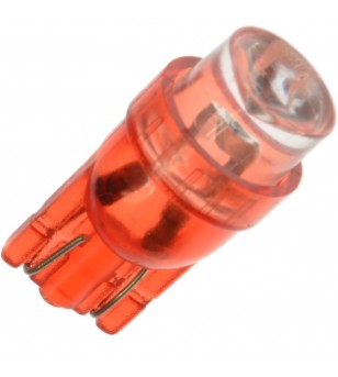 T10/W5W lamp LED 24V 1 LED Rood - 24102  - Verlichting - Verstralershop