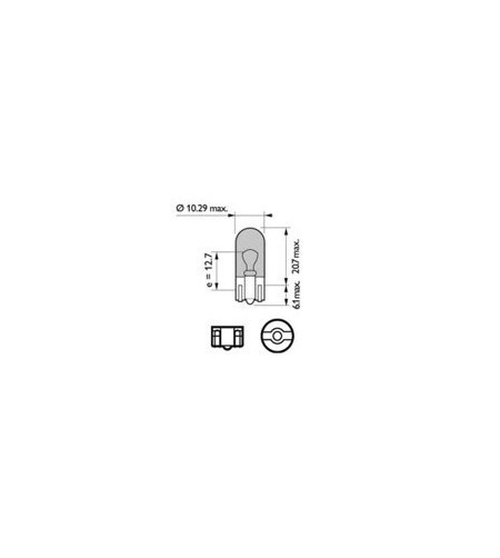 LED-lampa - Ledson - 1-Led - T10 / W5W - Röd - 24V 