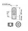 T10/W5W Glühbirne LED 24V 1 LED Rot - 24102